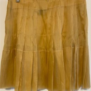 Enigma is the brand. Silk organza pleated, wraparound skirt, size 10, W 32, L 19